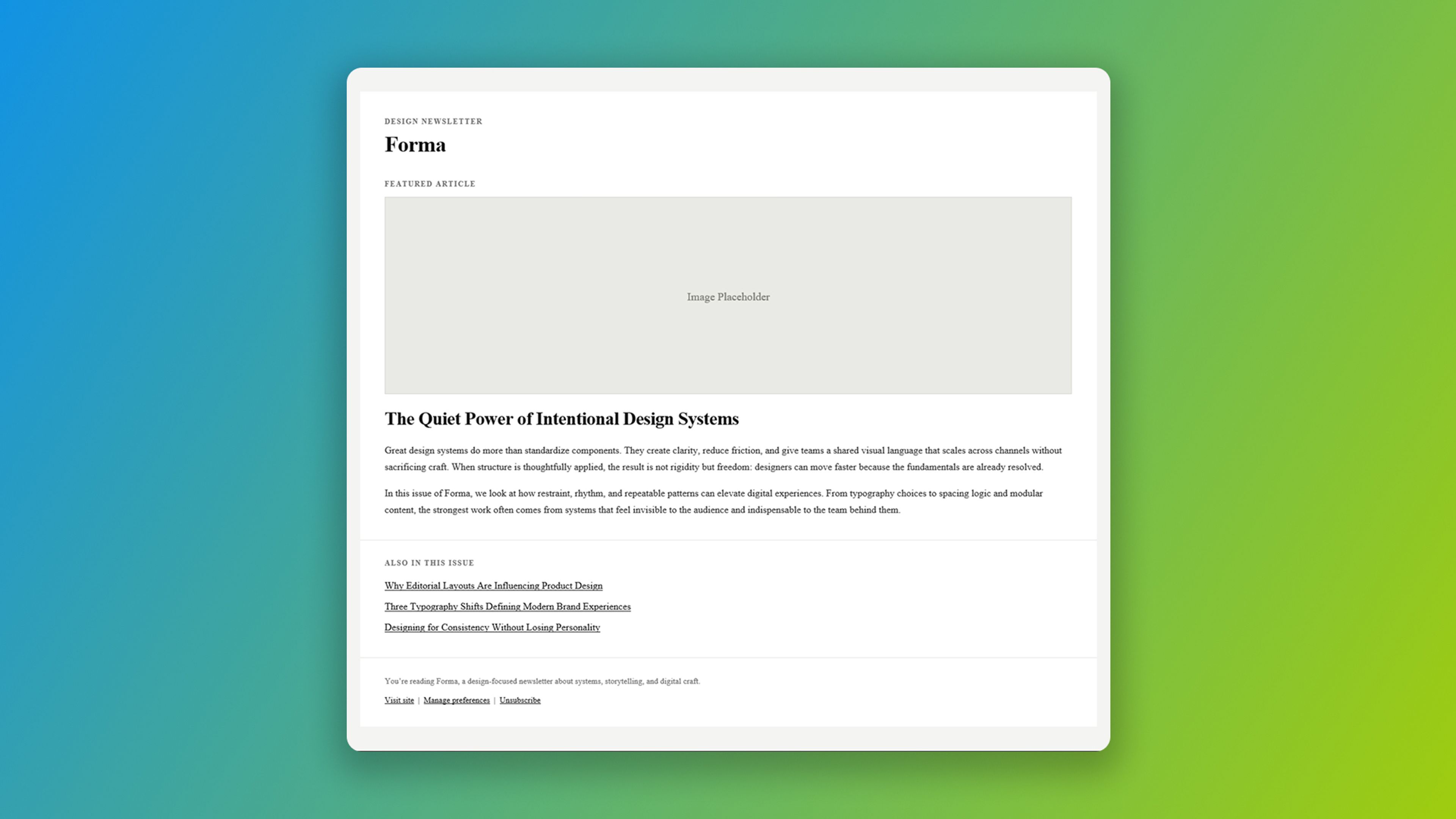ChatGPT’s newsletter using max-width on a table, which is not supported in Outlook 2016.
