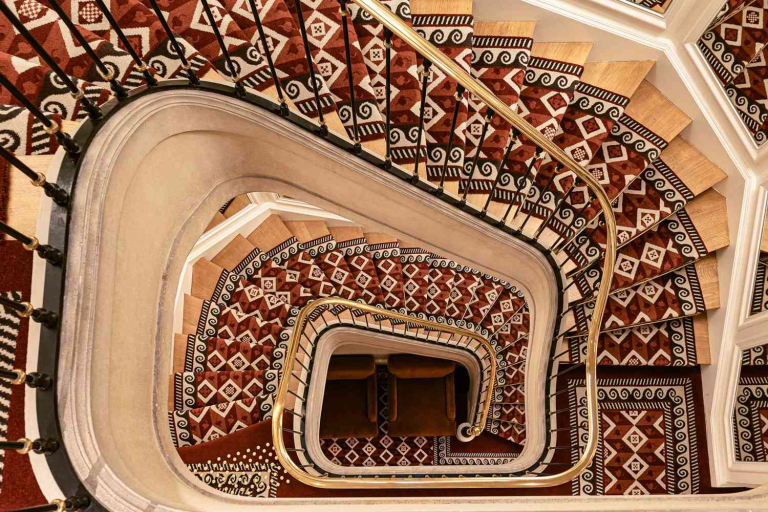 Spiral staircase going down