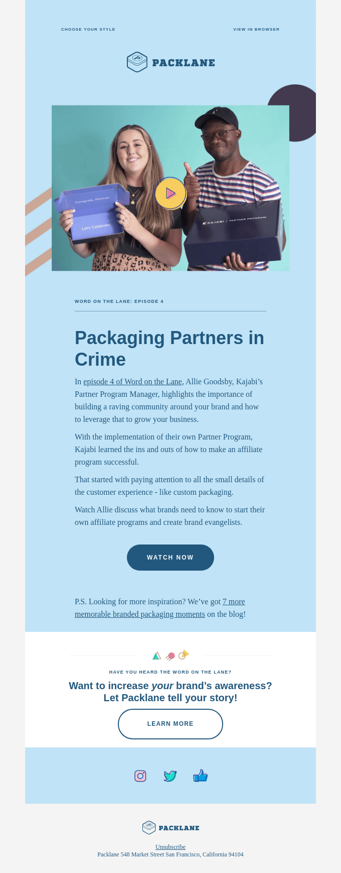 Packlane Really Good Emails