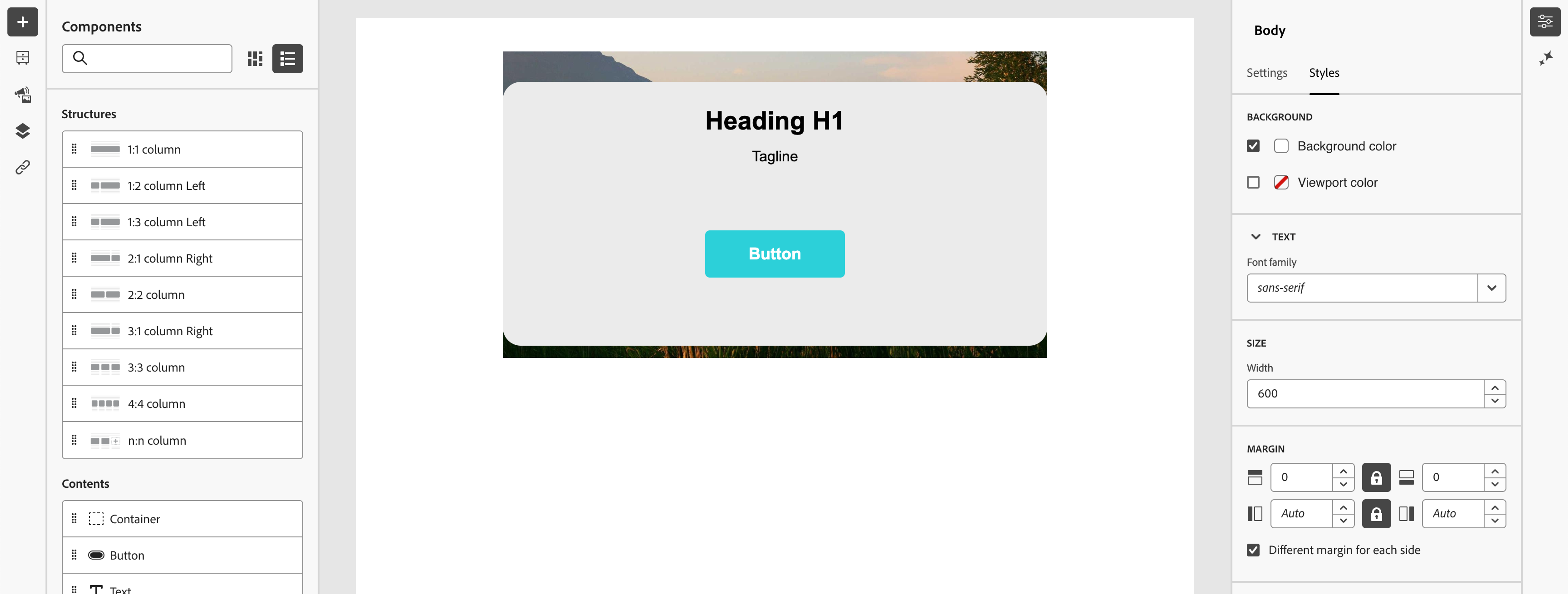 (Non) Full-Width Fragment in Email