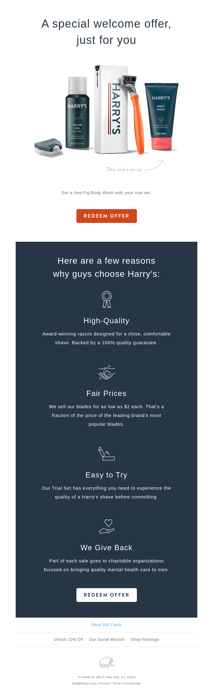 Harry's Email Example