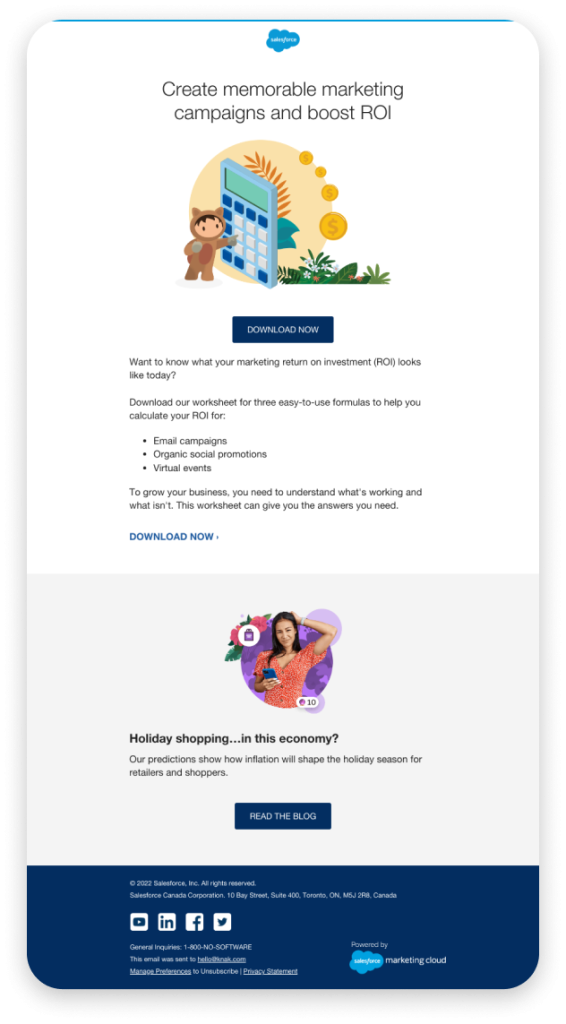Salesforce – Marketing ROI Worksheet