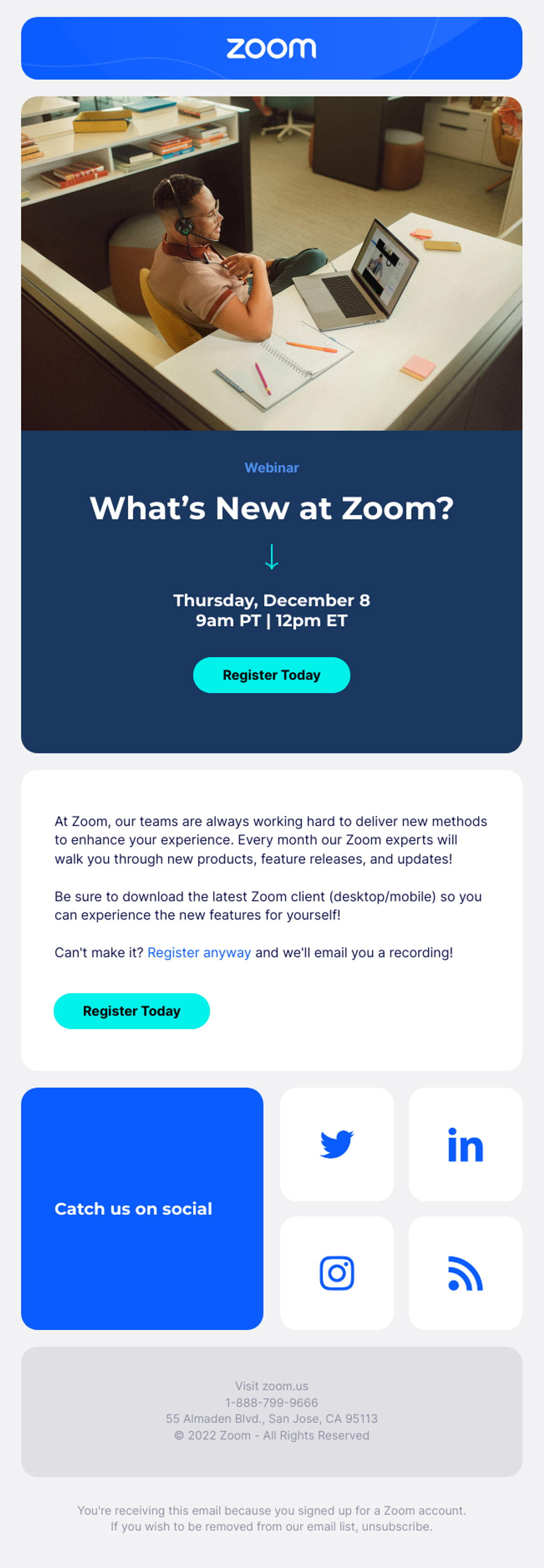 Webinar Email Example - Zoom