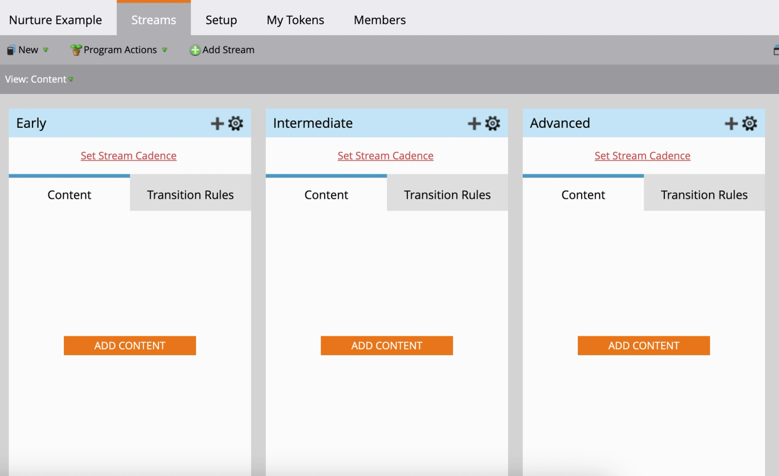 basic set up for engagement program control panel