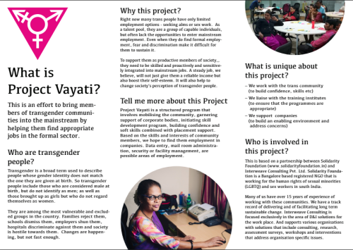 Image of brochure for Project Vayati