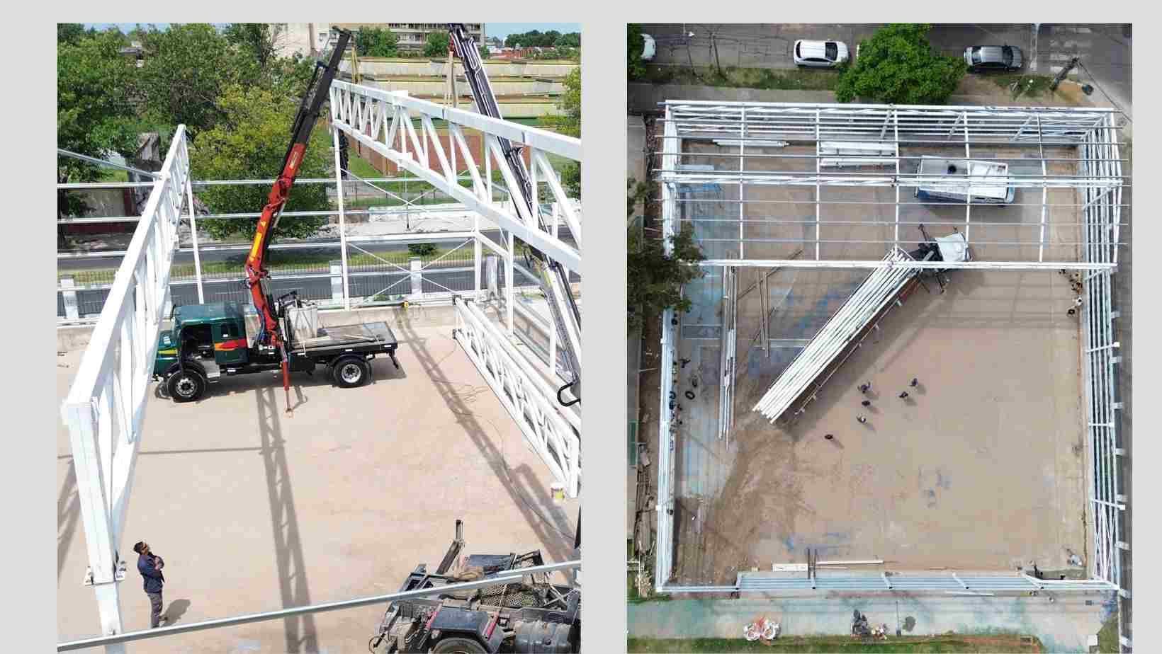 Avanza la renovación integral del playón deportivo del Parque José Hernández en SM