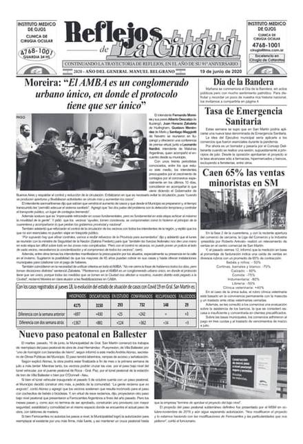 Portada de la edición del 19 de junio 2020