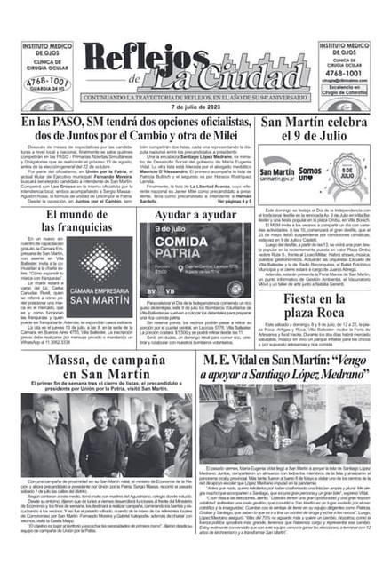 Portada de la edición del 7 de julio 2023