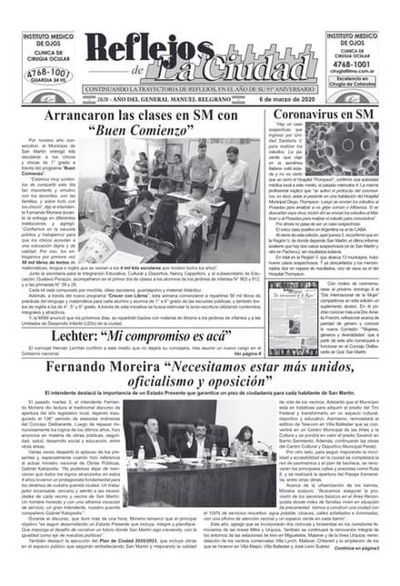 Portada de la edición del 6 de marzo 2020