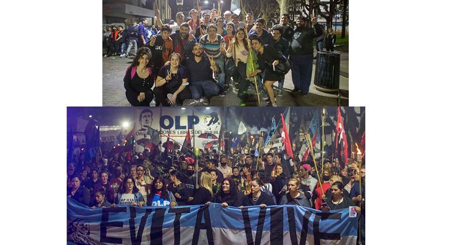Los movimientos sociales también homenajearon a Evita
