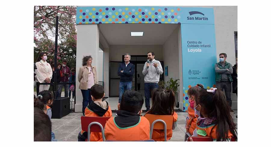 Moreira y Zabaleta reinauguraron el Centro de Cuidado Infantil y Jardín de Infantes Loyola