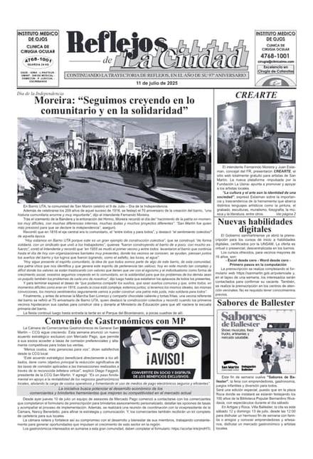 Portada de la edición del 11 de julio 2025
