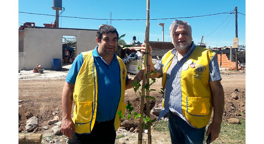 Los Leones de San Andrés donaron 50 jacarandas para una nueva plaza en JLS