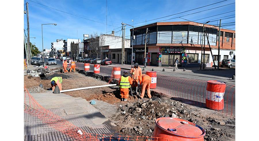 Avanzan las obras de la Av. J.M. de Rosas
