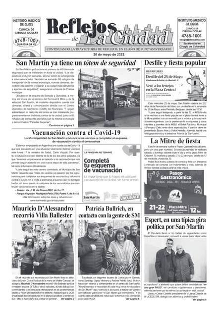 Portada de la edición del 20 de mayo 2022