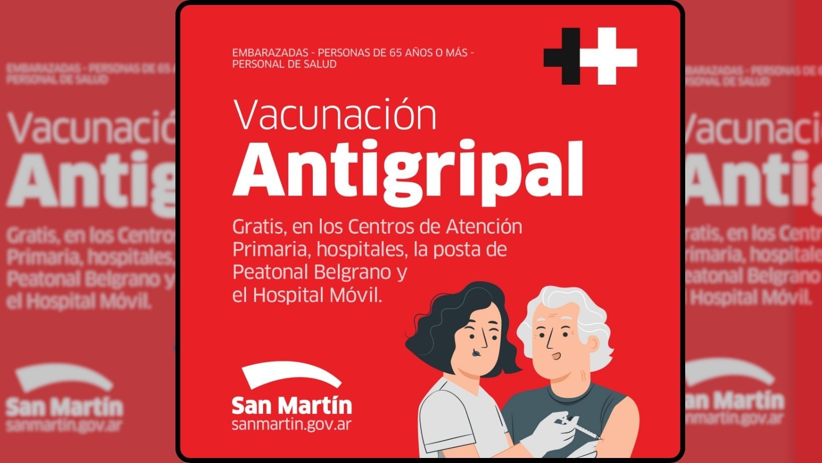 Vacunación antigripal en San Martín