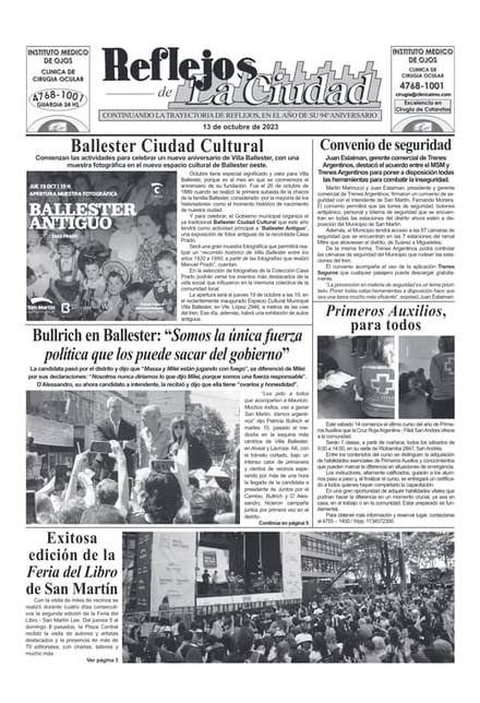 Portada de la edición del 13 de octubre 2023