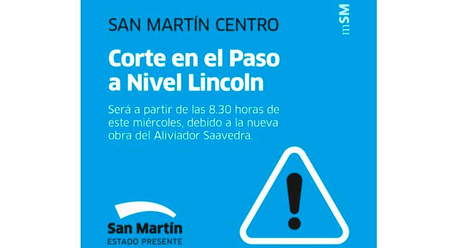 Cortan dos pasos niveles en San Martín