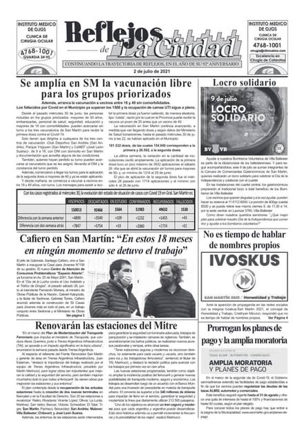 Portada de la edición del 2 de julio 2021
