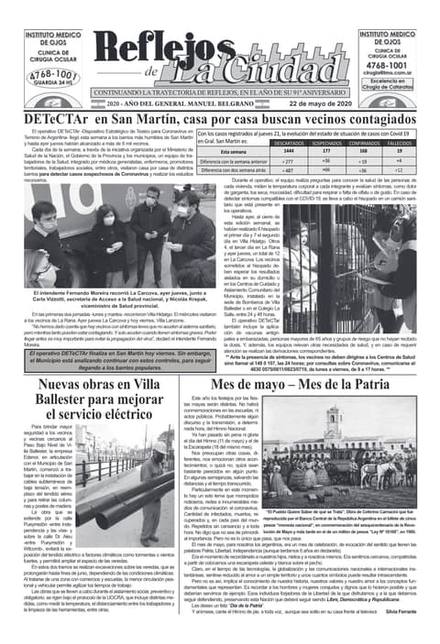 Portada de la edición del 22 de mayo 2020