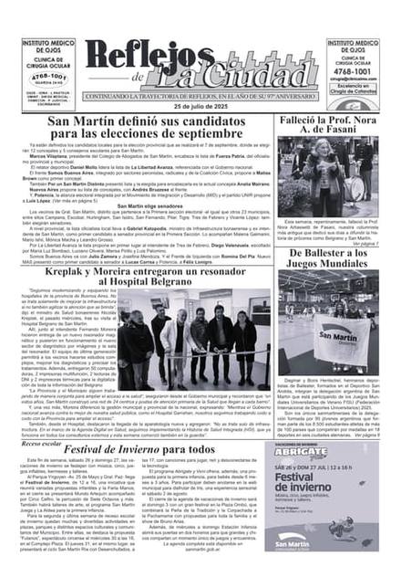 Portada de la edición del 25 de julio 2025
