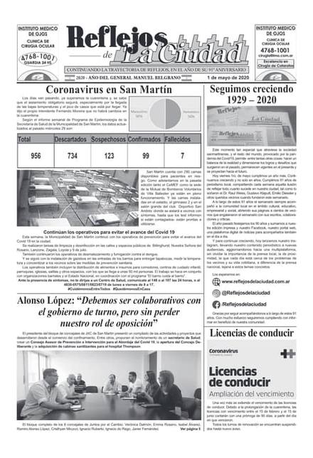 Portada de la edición del 1 de mayo 2020