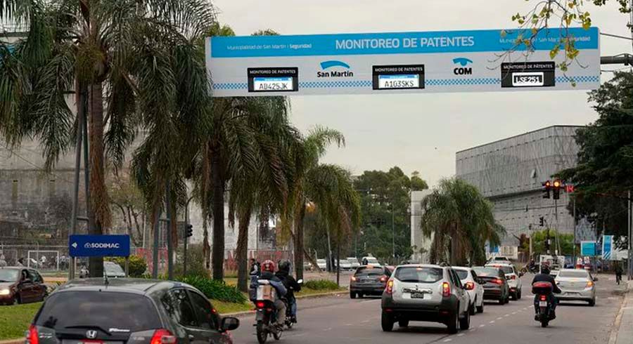 Lector de patentes al ingreso a San Martín