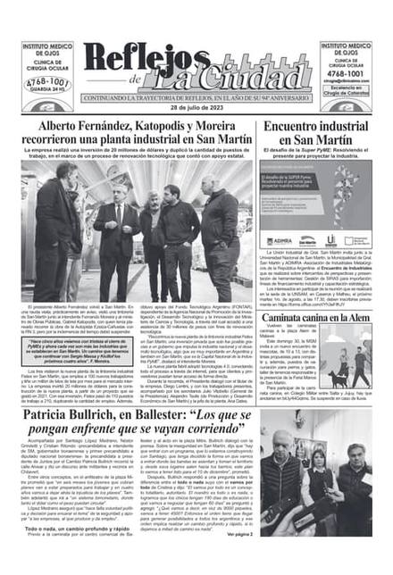 Portada de la edición del 28 de julio 2023