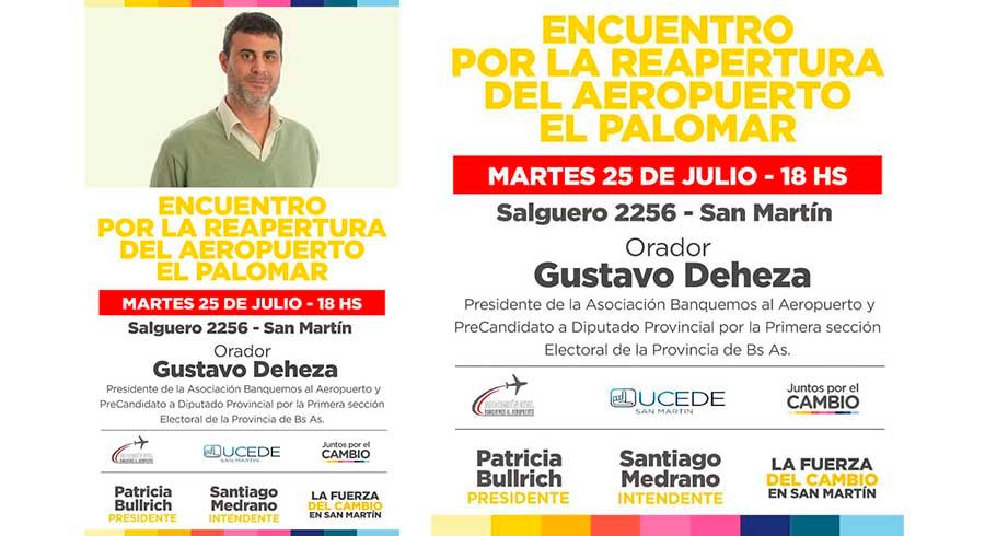 San Martín, por el aeropuerto El Palomar