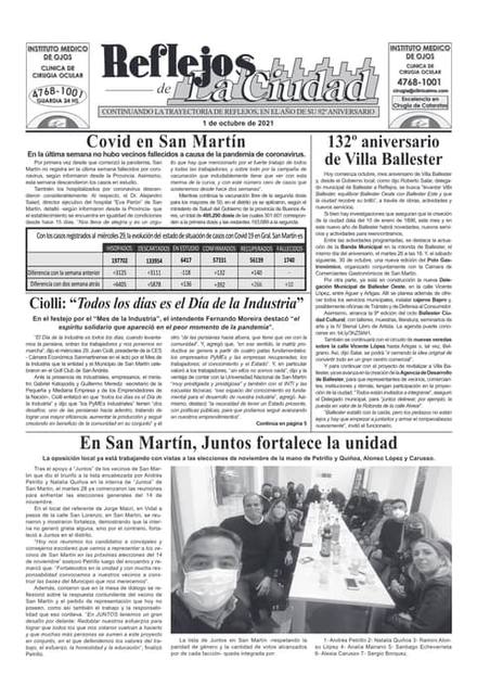 Portada de la edición del 1 de octubre 2021