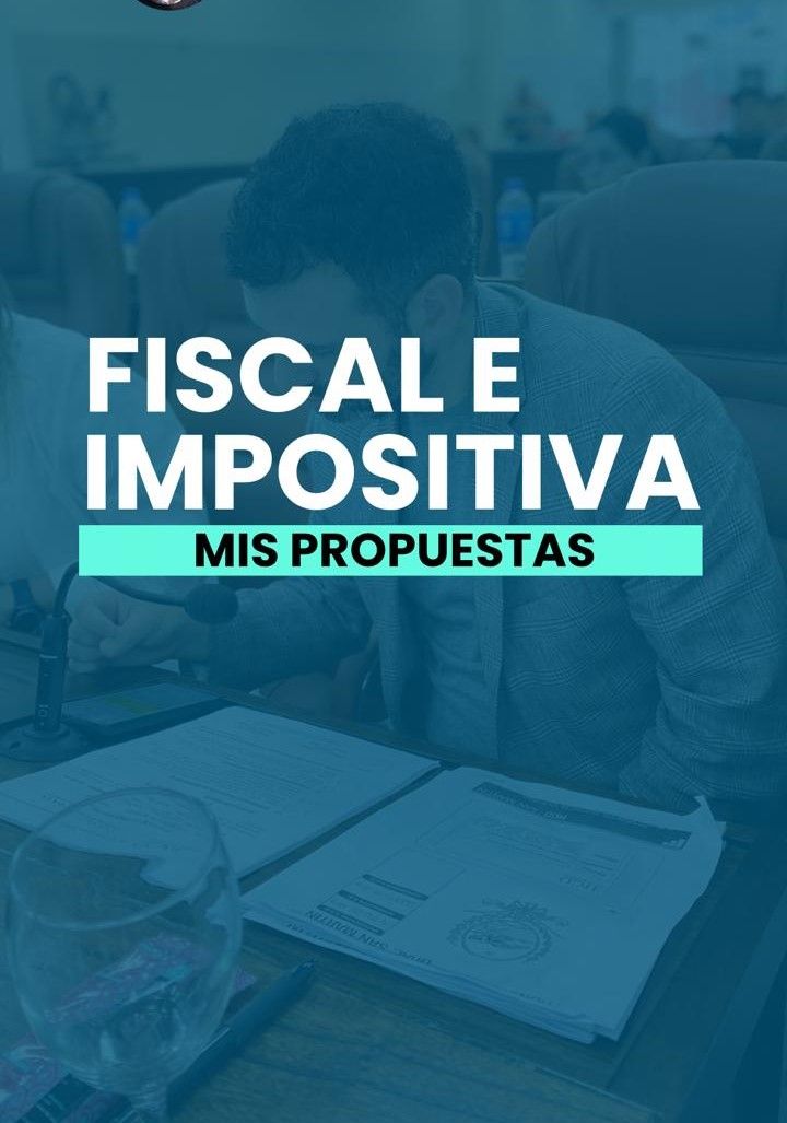 El concejal Echevarrieta y la  Fiscal Impositiva 2025