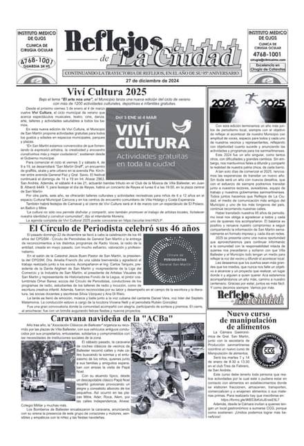 Portada de la edición del 27 de diciembre 2024