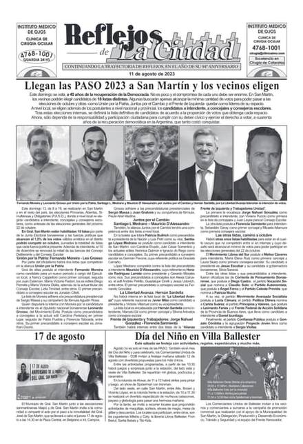 Portada de la edición del 11 de agosto 2023