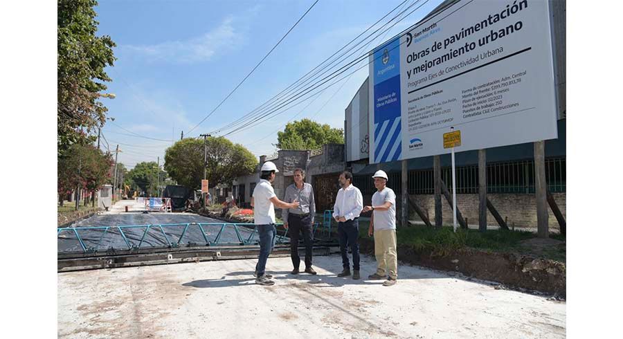 Moreira y Katopodis recorrieron la puesta en valor de la Avenida Eva Perón