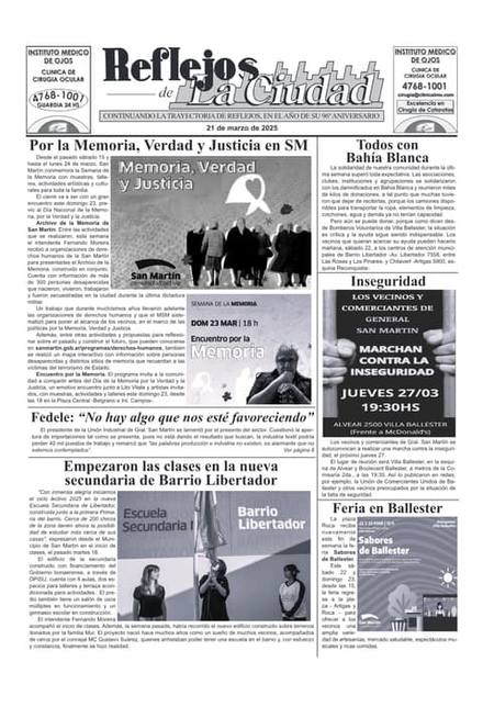 Portada de la edición del 21 de marzo 2025