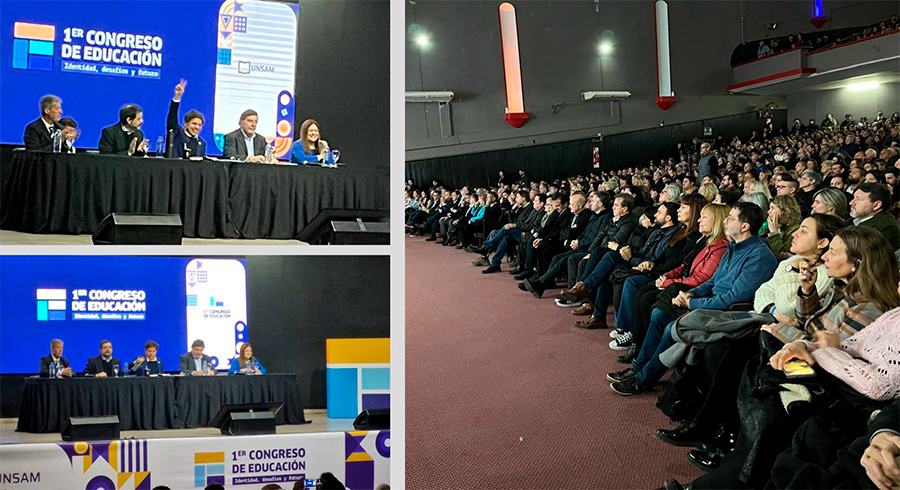 Kicillof y Moreira inauguraron el 1er Congreso de Educación de San Martín