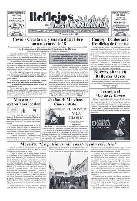 Portada de la edición del 27 de mayo 2022