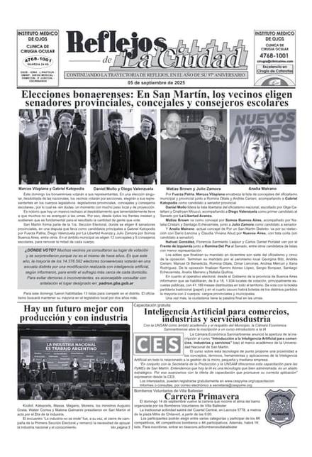 Portada de la edición del 5 de septiembre 2025