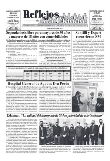 Portada de la edición del 8 de octubre 2021