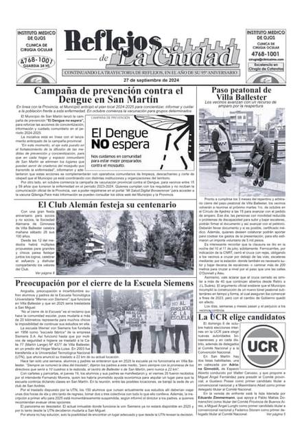 Portada de la edición del 27 de septiembre 2024