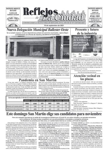 Portada de la edición del 10 de septiembre 2021