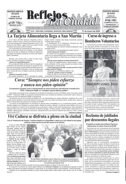Portada de la edición del 17 de enero 2020