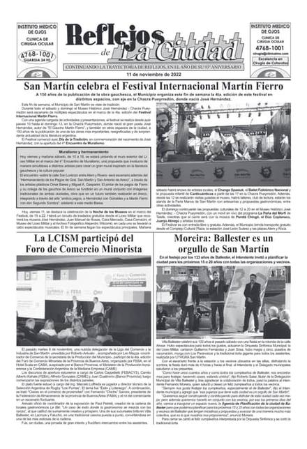 Portada de la edición del 11 de noviembre 2022
