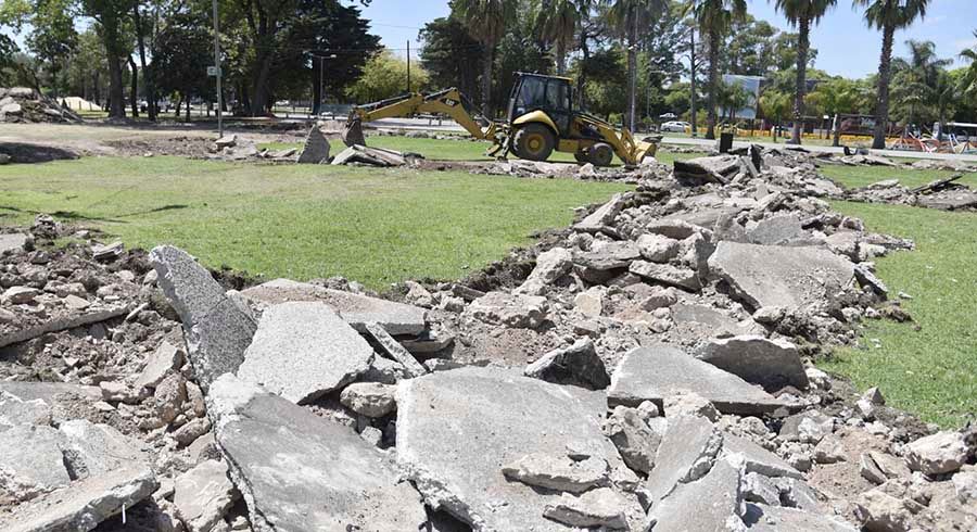Comenzó la renovación integral del Parque Yrigoyen