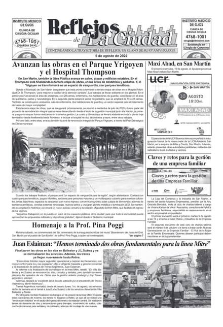 Portada de la edición del 5 de agosto 2022