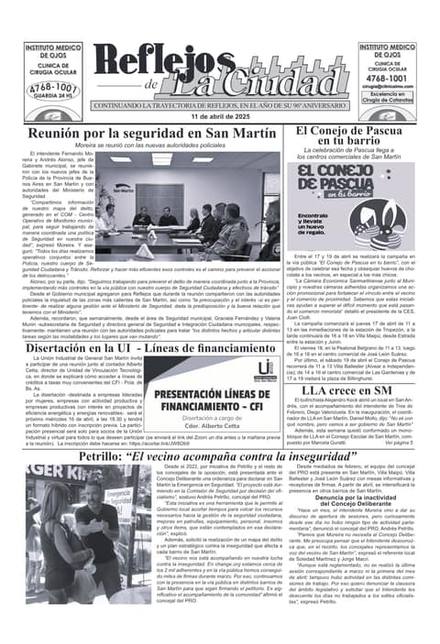 Portada de la edición del 11 de abril 2025
