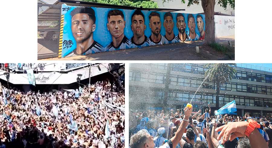 Mundial de Fútbol - La fiesta interminable copó San Martín