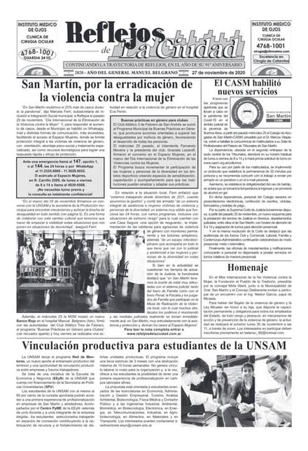 Portada de la edición del 27 de noviembre 2020