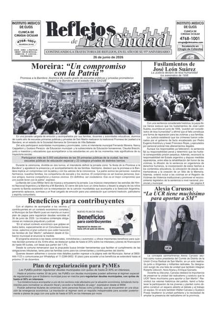 Portada de la edición del 26 de junio de 2026