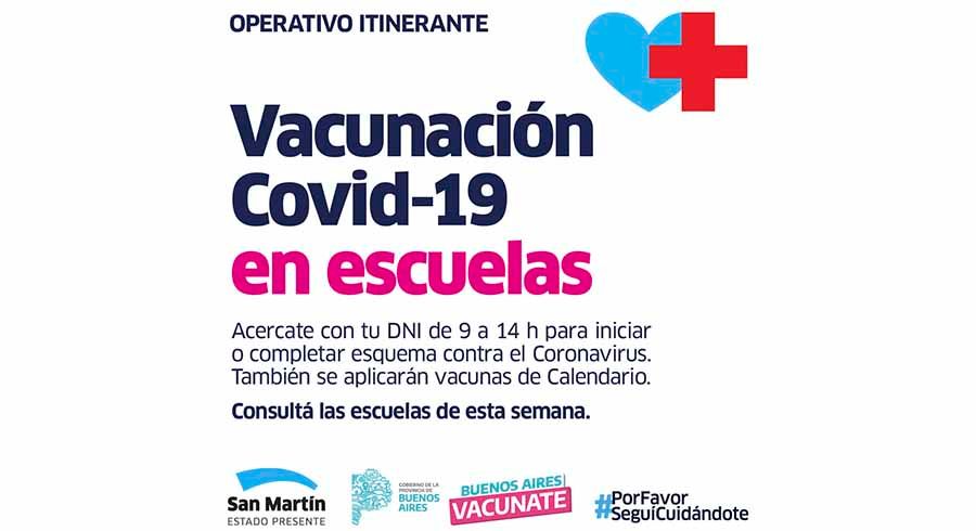 Vacunación contra el coronavirus en escuelas